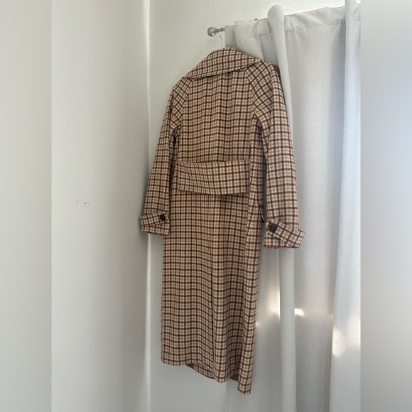 Brand new plaid trench coat size 4 tall - Picture 2 of 3